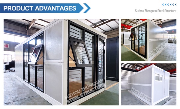 Salle de réception de conteneur pliant