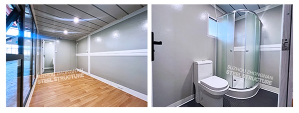 Salle de réception de conteneur pliant