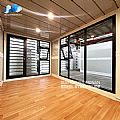 Folding Container Reception Room with Glass Curtain Wall - ZN04291