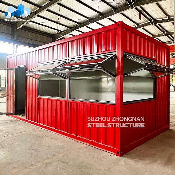 Magasin de conteneurs en carton ondulé rouge